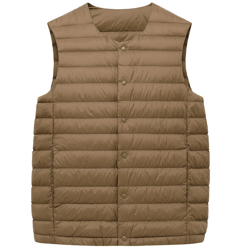 Down Vest Under Suit Jacket